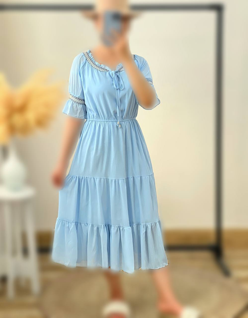 پیراهن حریر کریشه بلند کد 2847