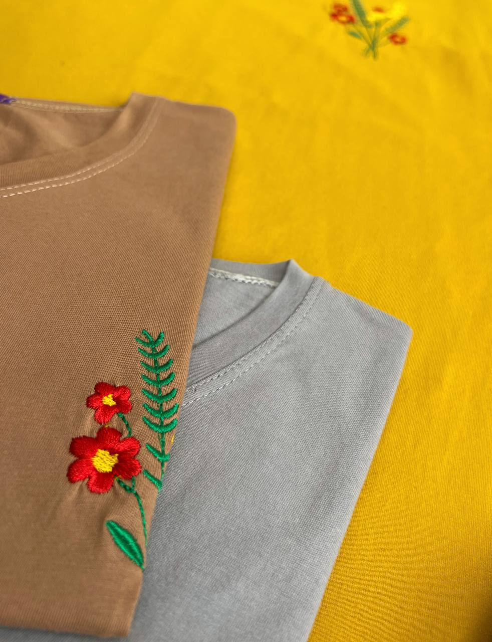 تیشرت گلدوزی نخ و پنبه کد 2853