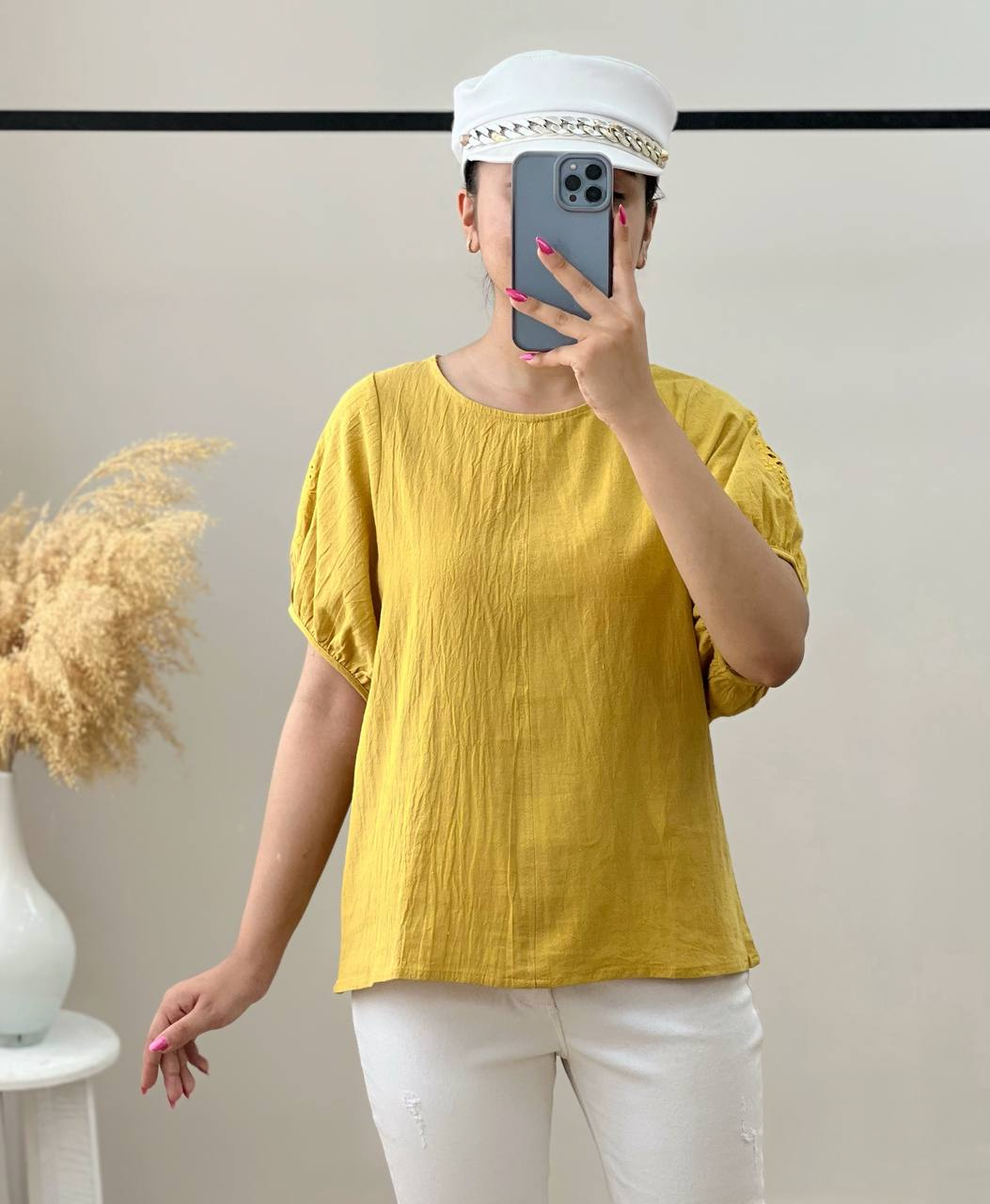 شومیز کنف آستین خامه دوزی کد 2855