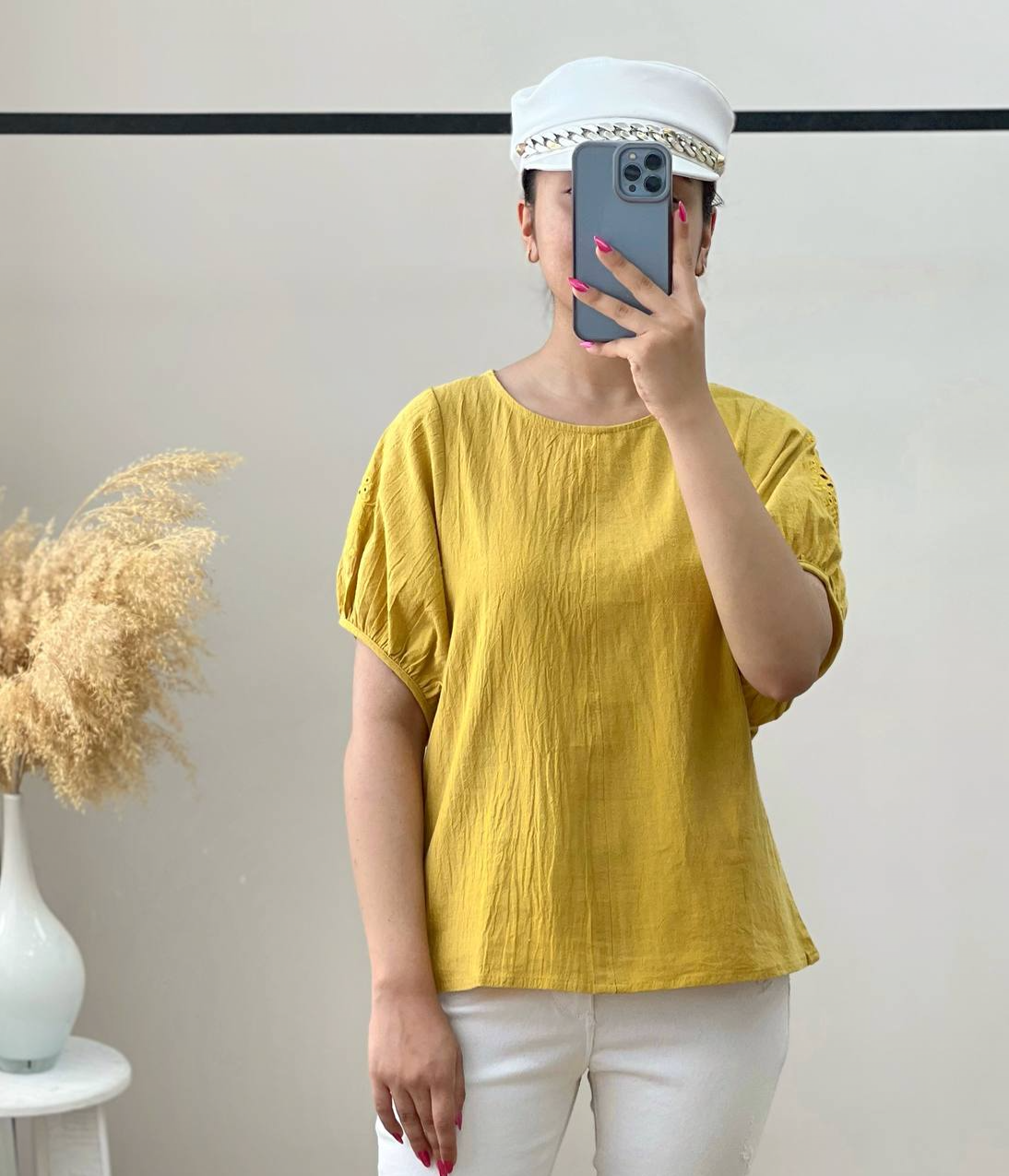 شومیز کنف آستین خامه دوزی کد 2855