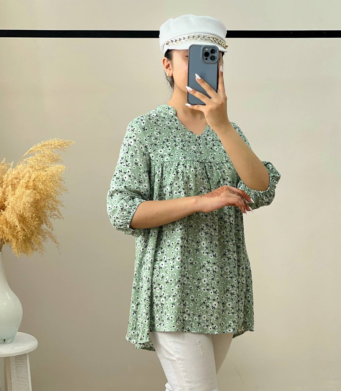 تونیک نخ کریشه گل ریز کد 2866