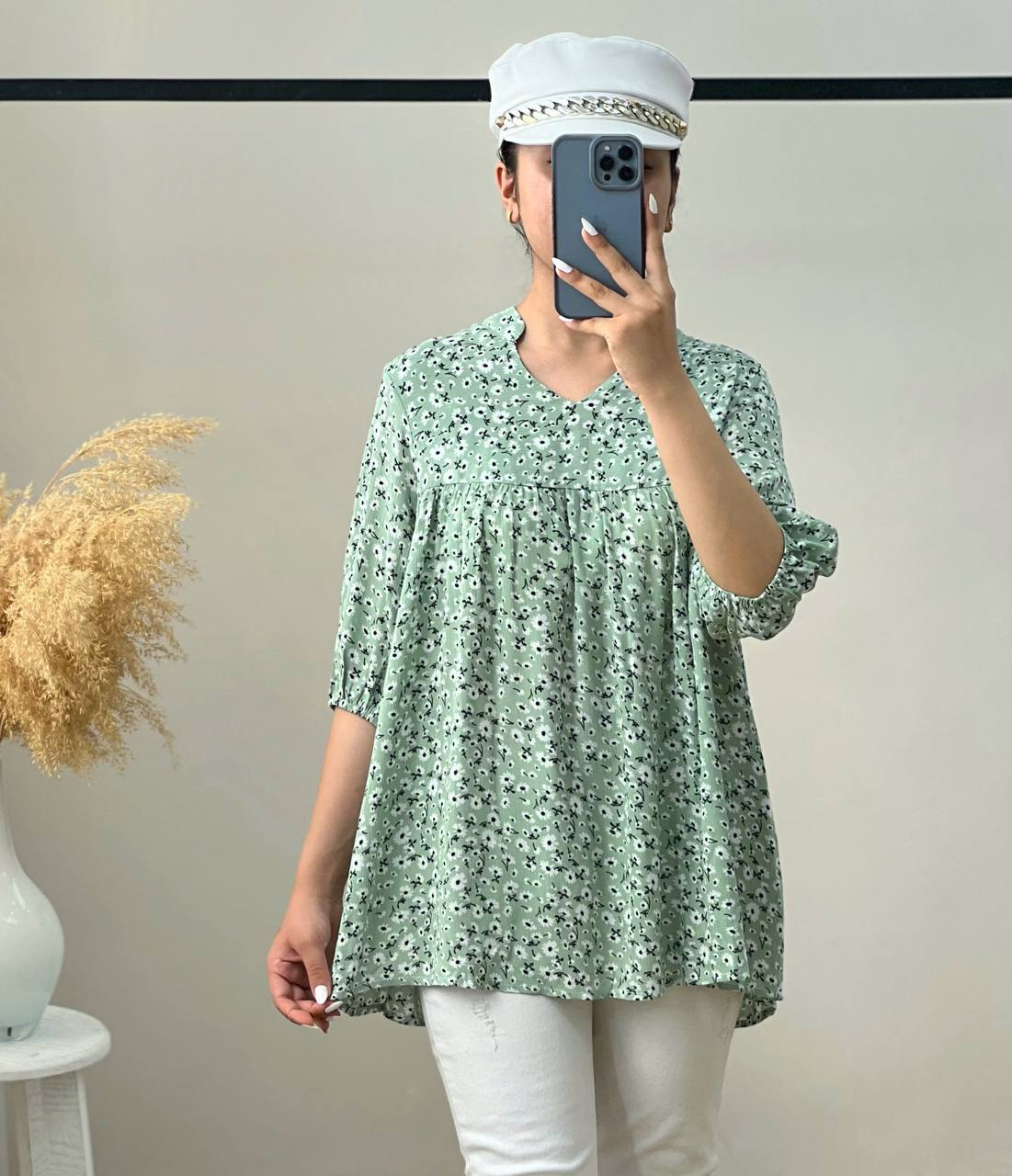 تونیک نخ کریشه گل ریز کد 2866