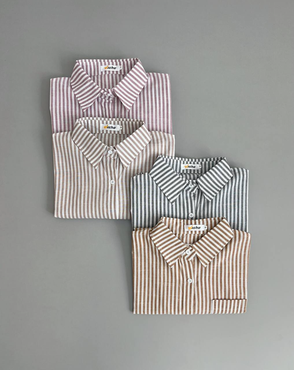 شومیز لینن راه راه کد 2867