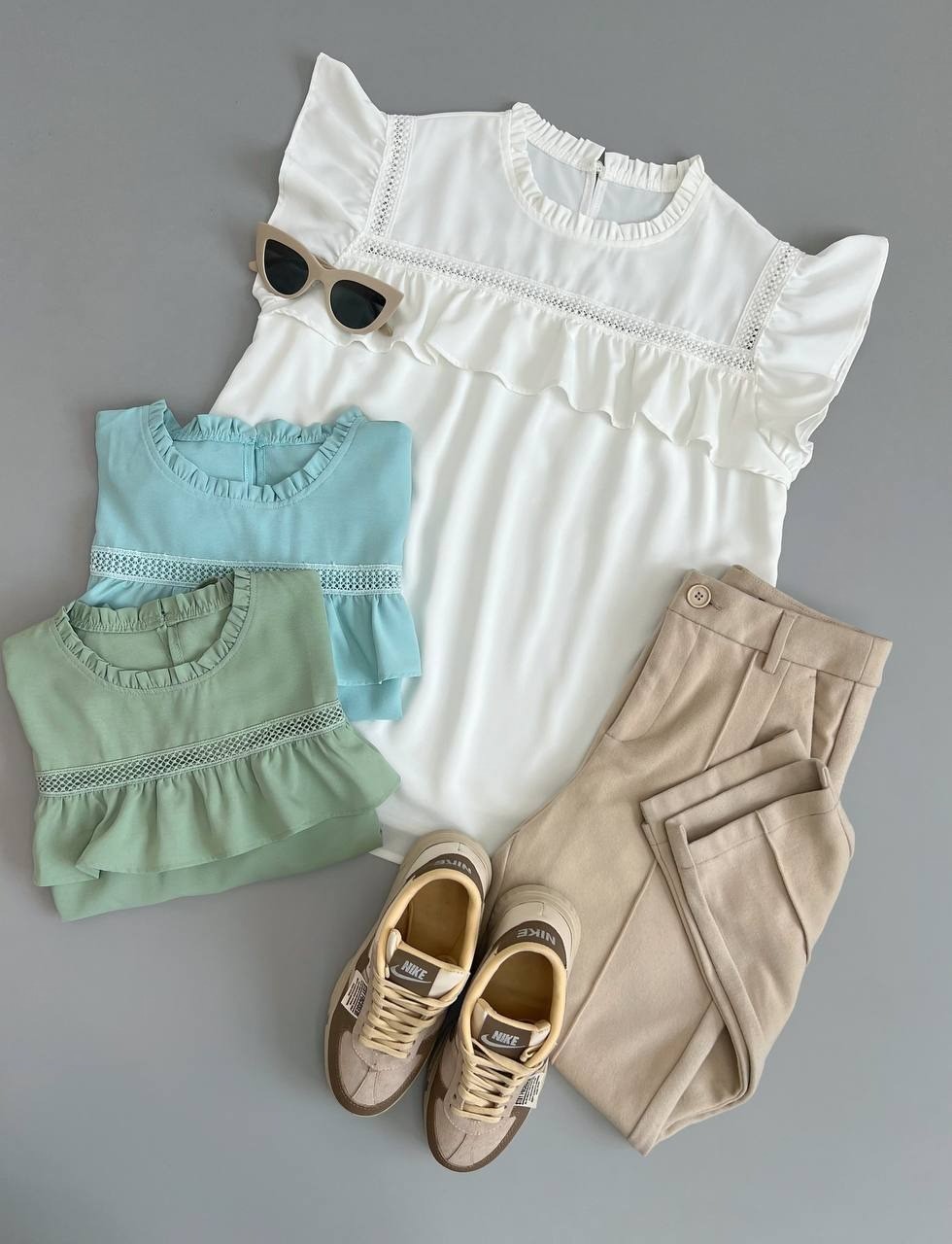 تاپ کرپ آستین چین آستردار کد 2869