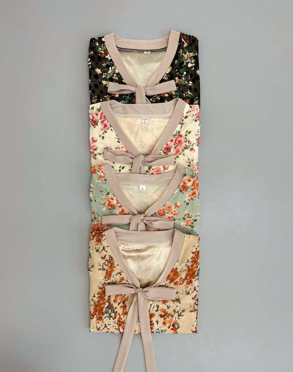 شومیز حریر پاپیونی کد 2870