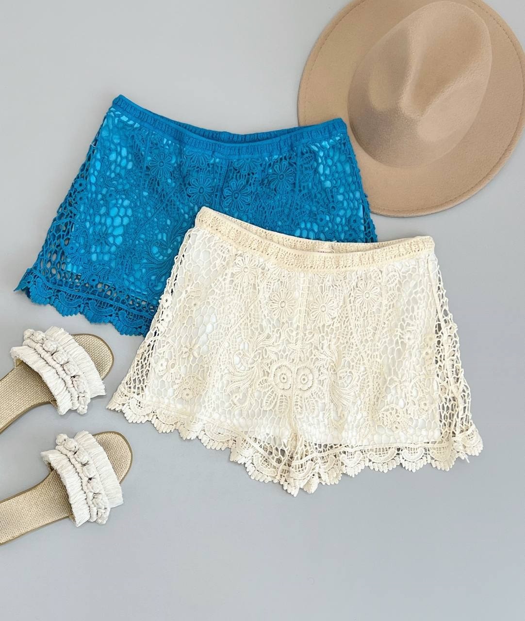 شلوارک قلاب بافی آستردار کد 2874