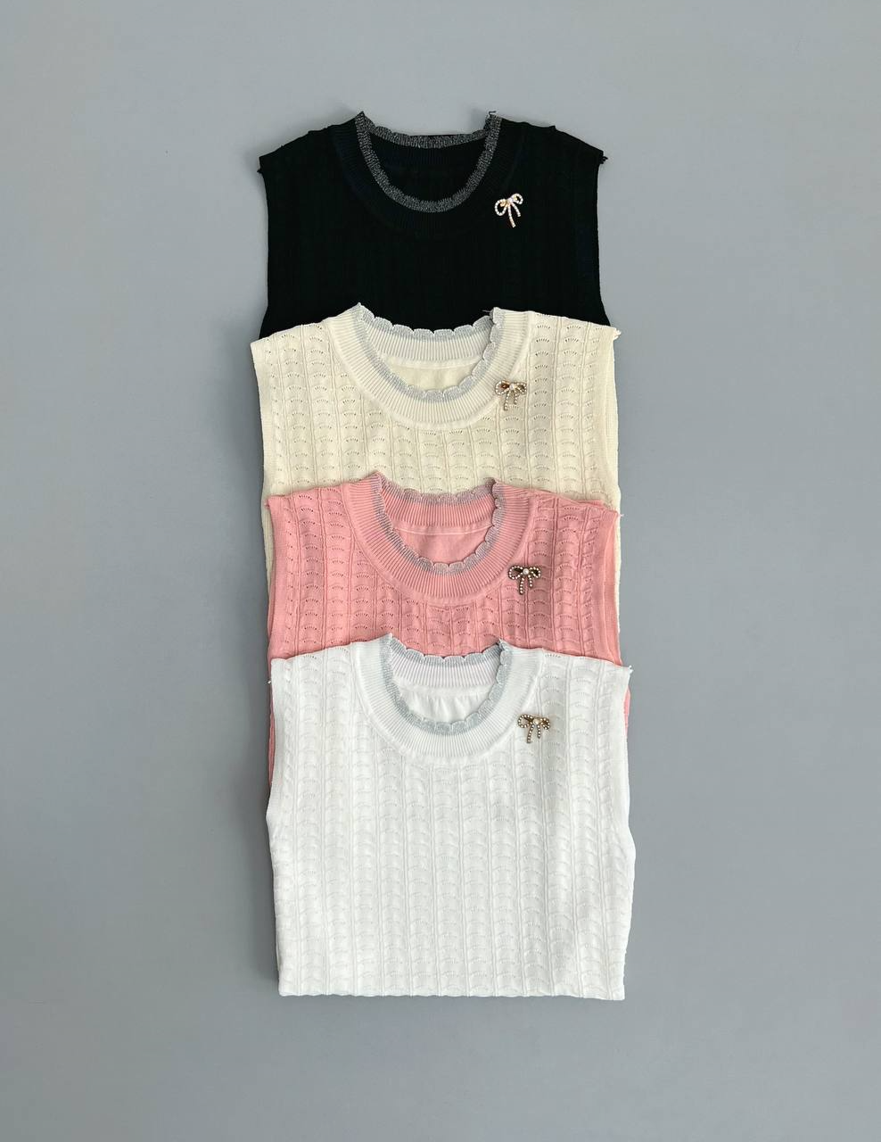 تاپ بافت یقه سنجاق دار کد 2887