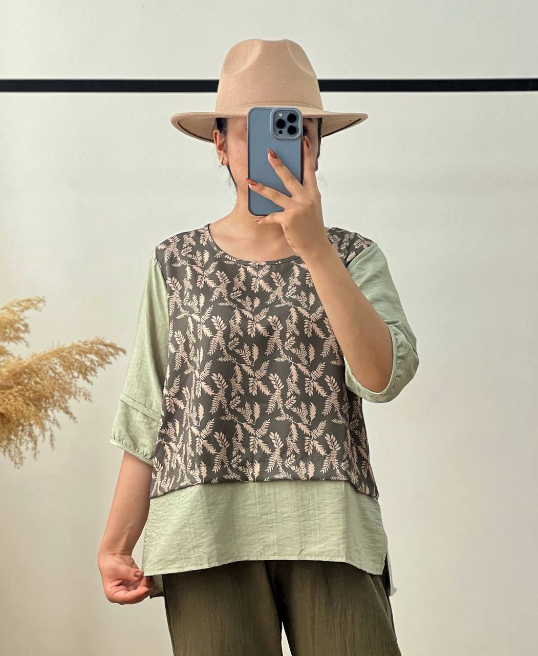 ست شومیز و شلوار گندم کد 2889