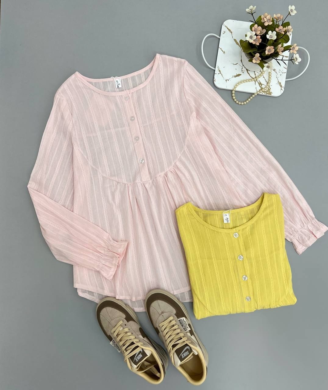 شومیز نخ خامه دوزی گل برجسته کد 2899