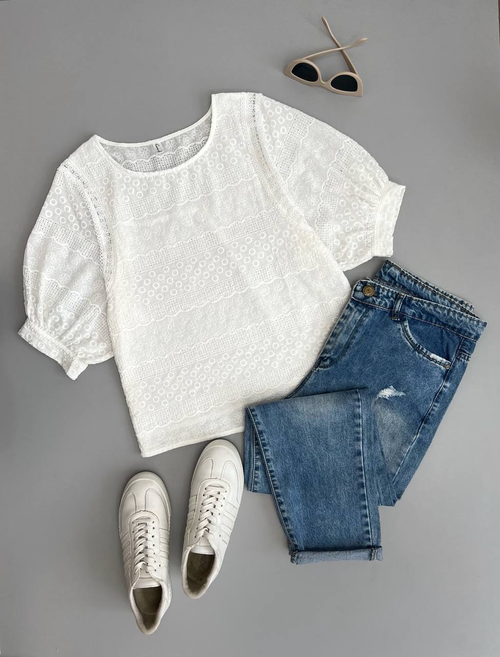 شومیز تمام خامه دوزی کد 2918