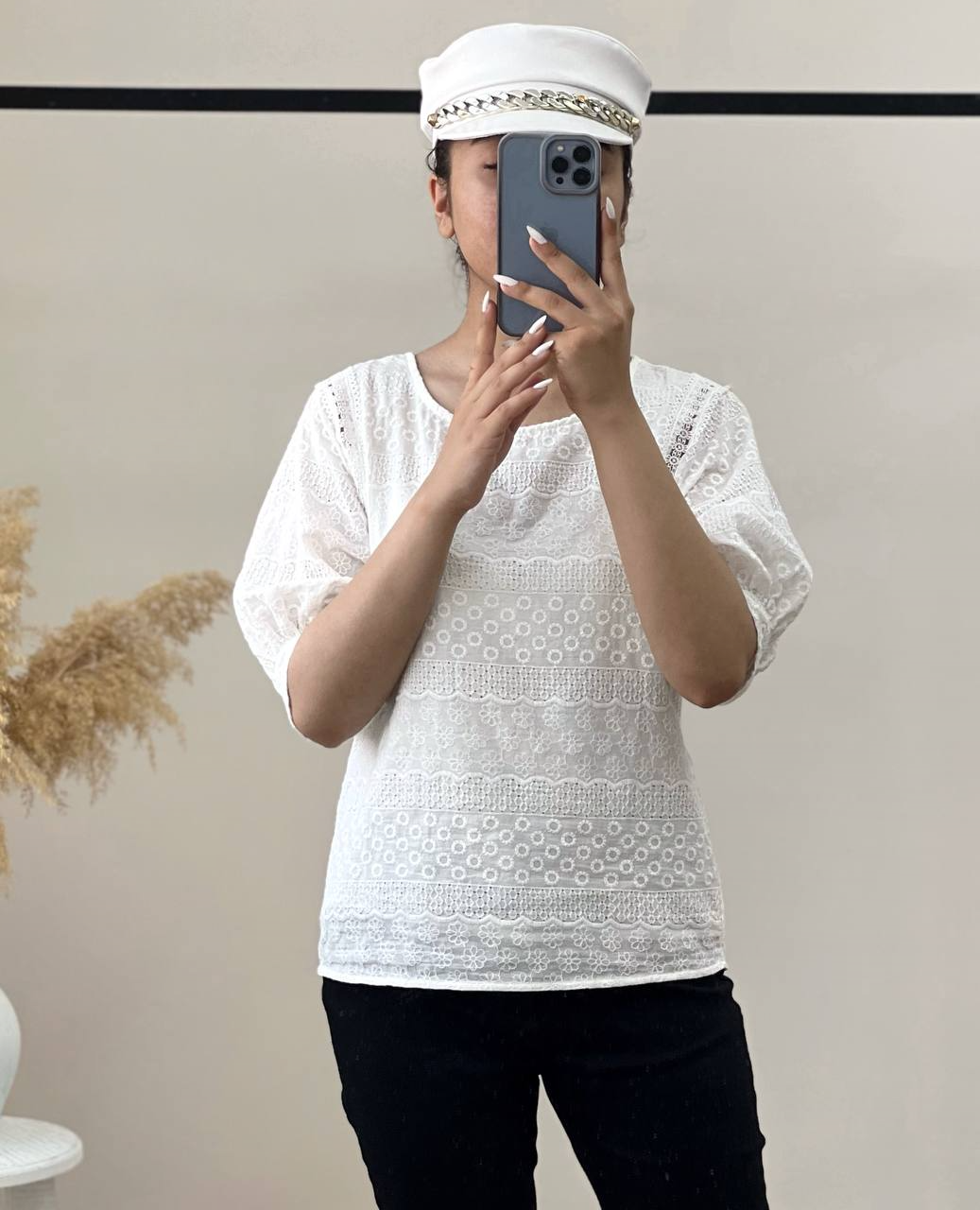 شومیز تمام خامه دوزی کد 2918