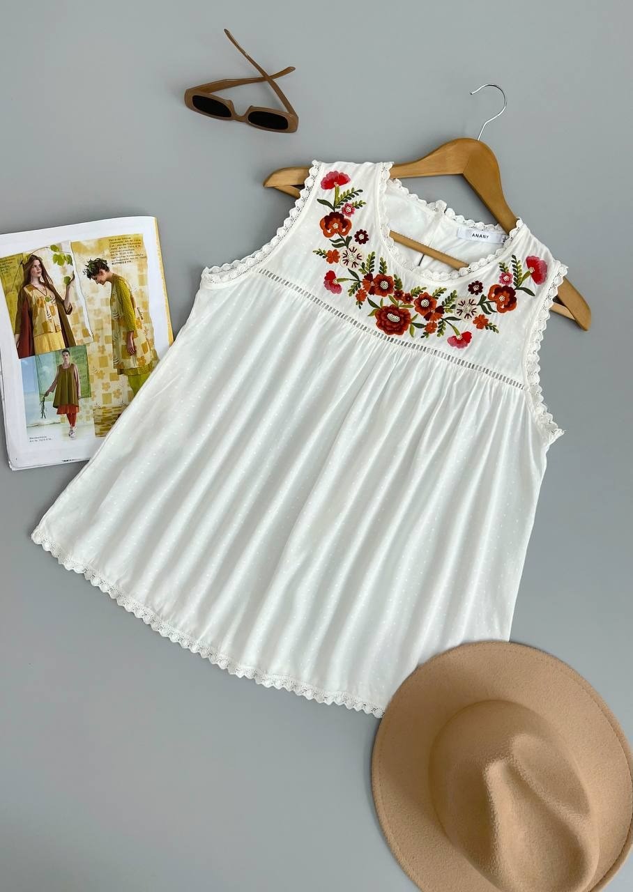 تاپ نخ گلدوزی شده از برند ANANY کد 2920