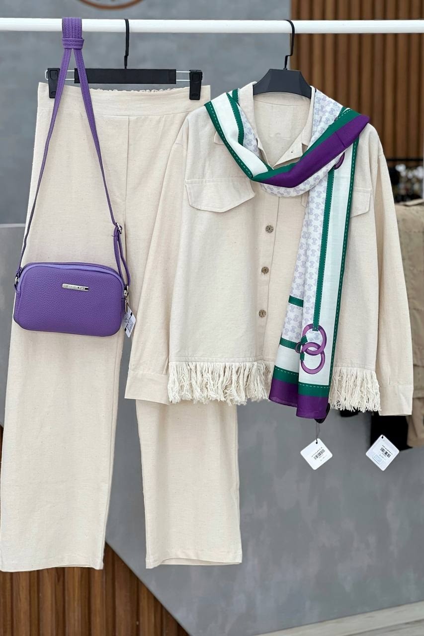 ست لینن پایین ریش کد 2925