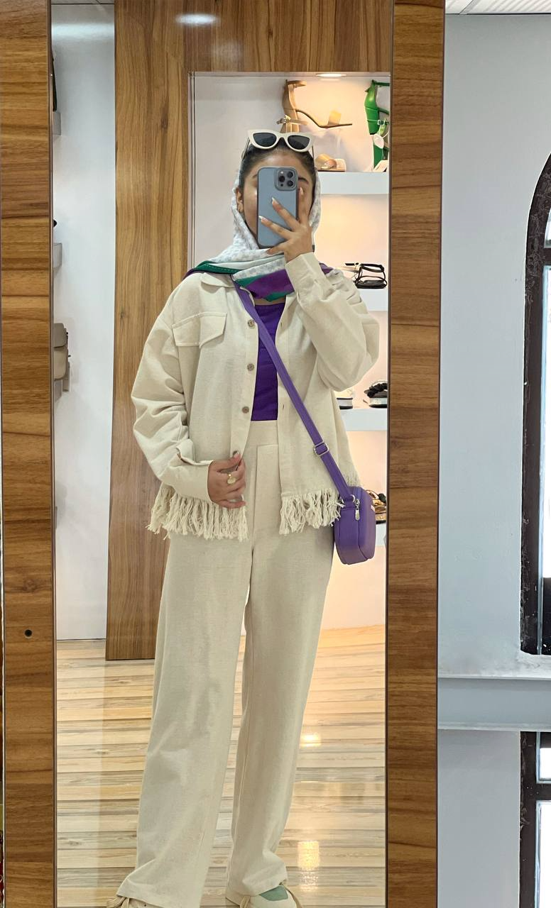 ست لینن پایین ریش کد 2925