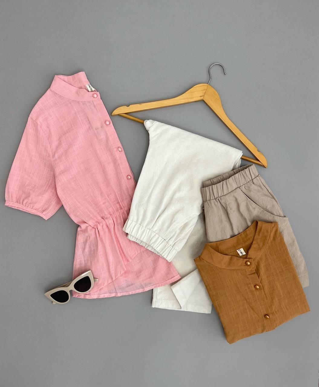 ست شومیز و شلوار کمر گتر کد 2930