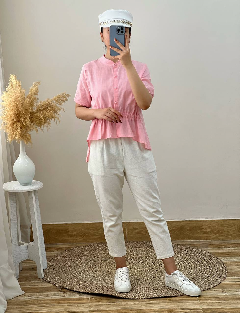 ست شومیز و شلوار کمر گتر کد 2930