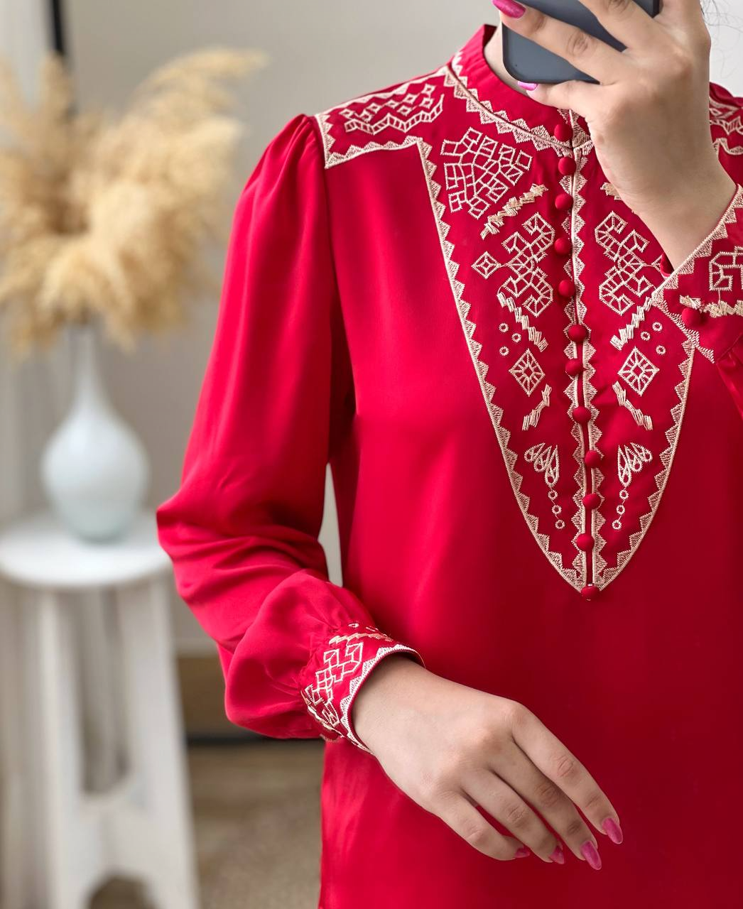 شومیز ساتن گلدوزی کد 2931