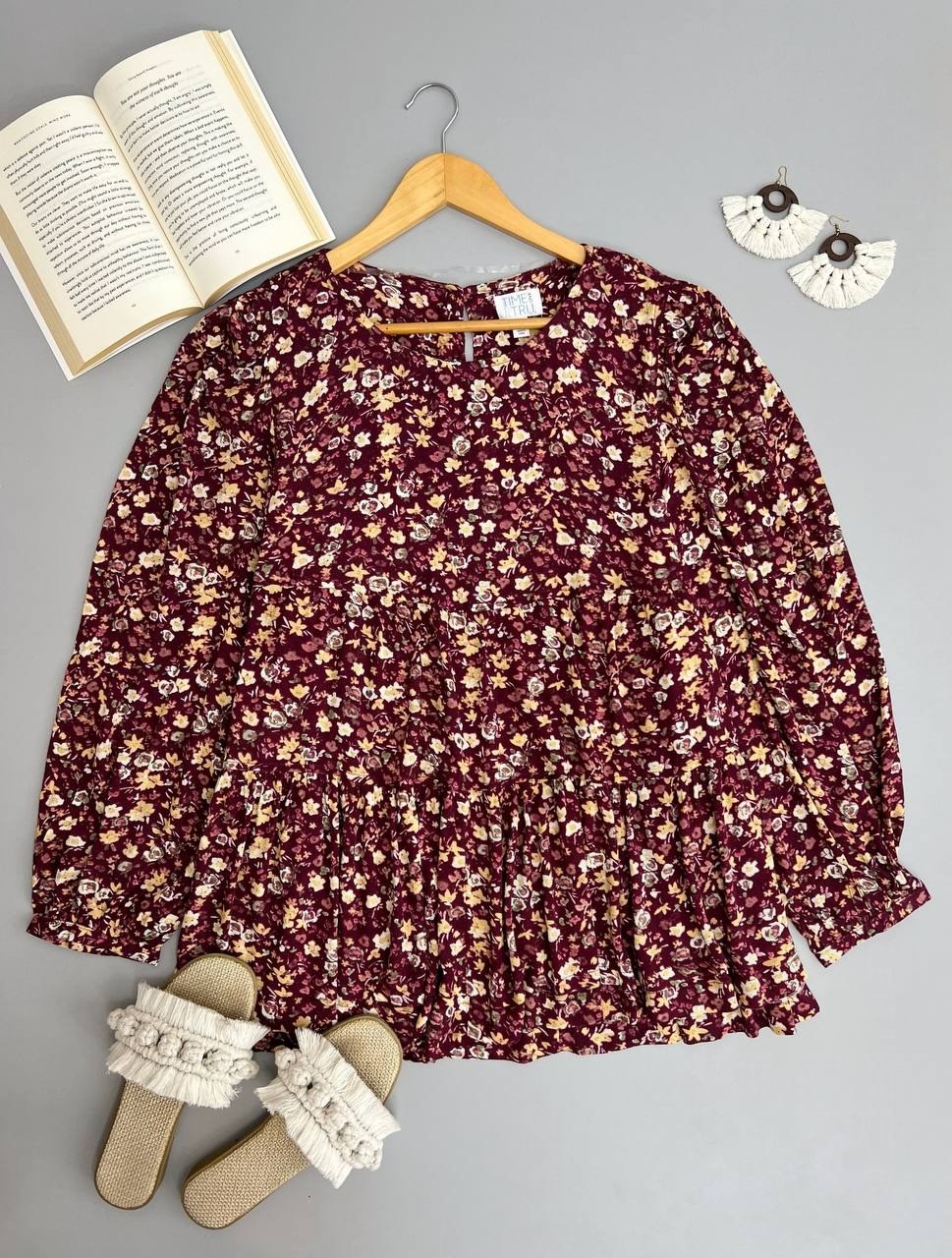 تونیک کمر چین گلدار کد 2939