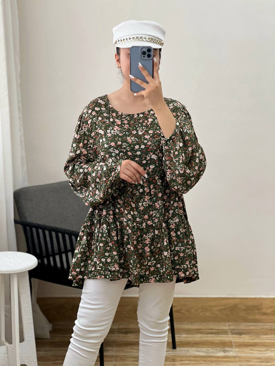 تونیک کمر چین گلدار کد 2939