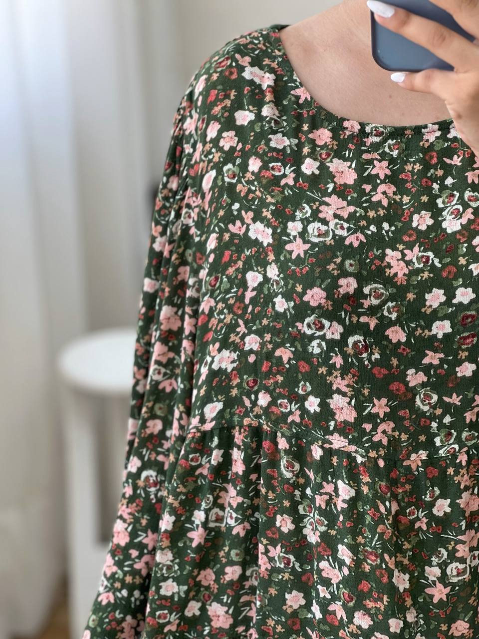 تونیک کمر چین گلدار کد 2939