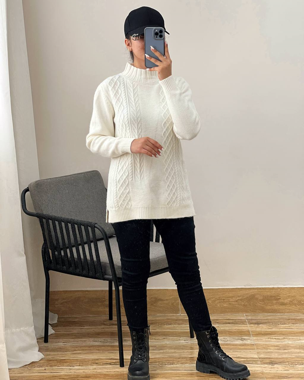 پلیور بافت زنجیری کد 2943