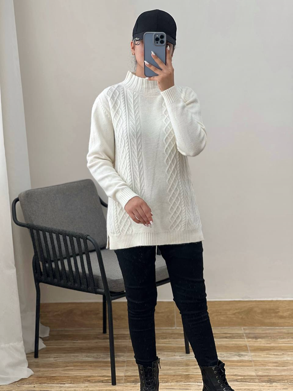 پلیور بافت زنجیری کد 2943