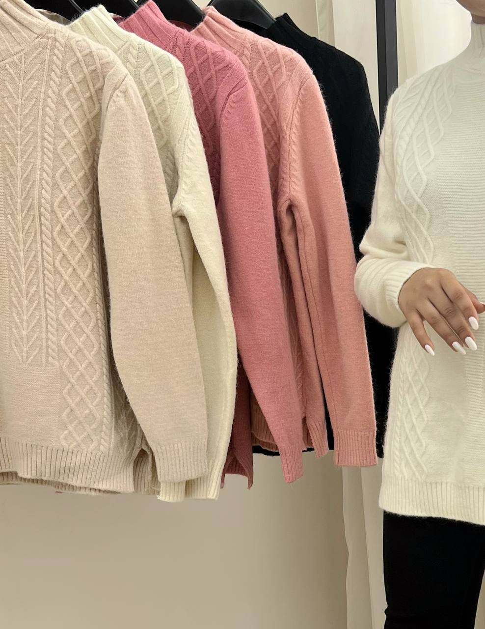 پلیور بافت زنجیری کد 2943