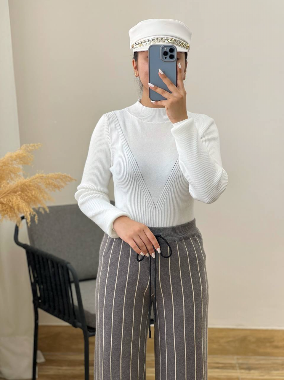 پلیور بافت آستین مچی کد 2944