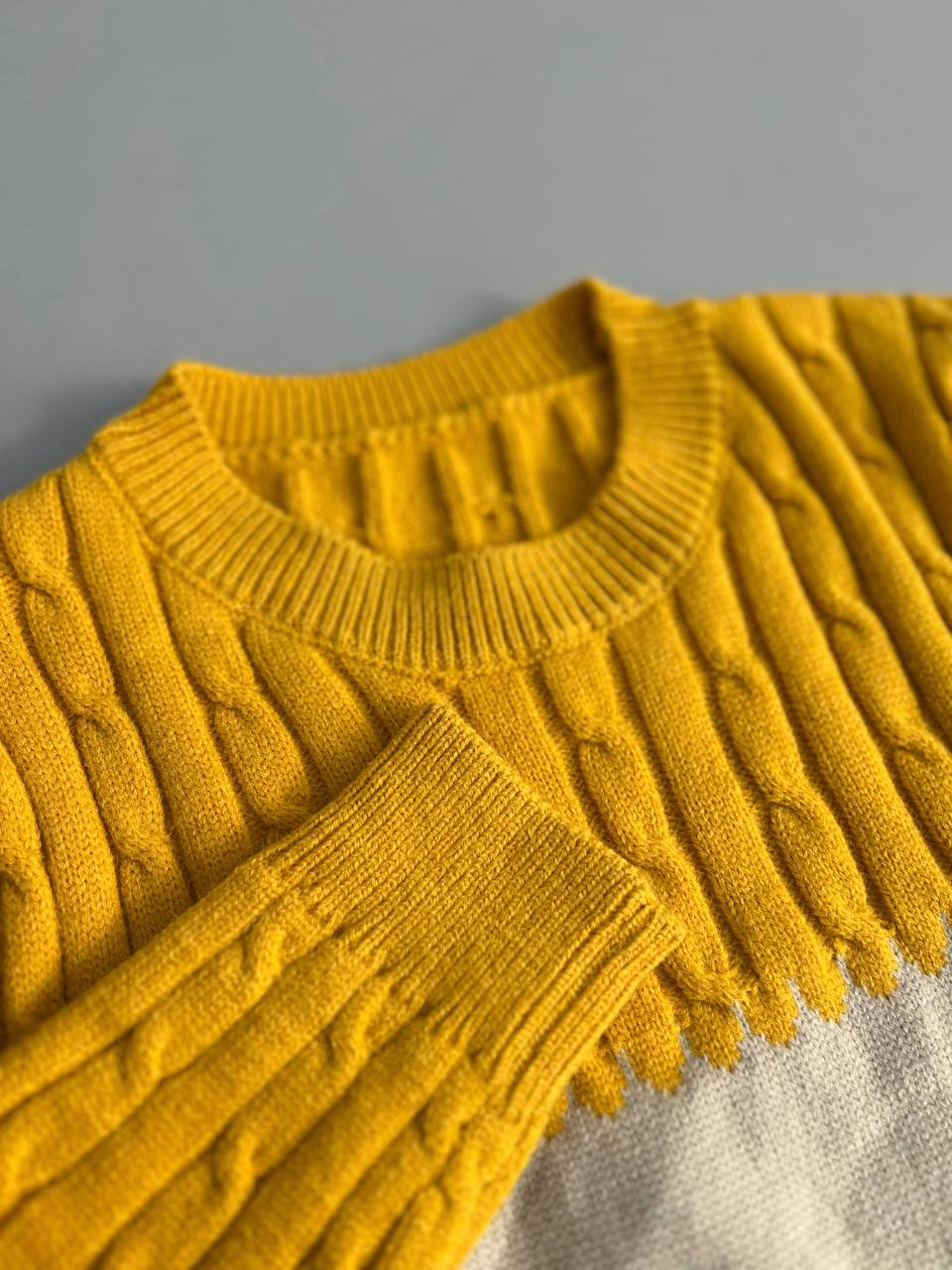 پلیور بافت سه رنگ زنجیری کد 2945