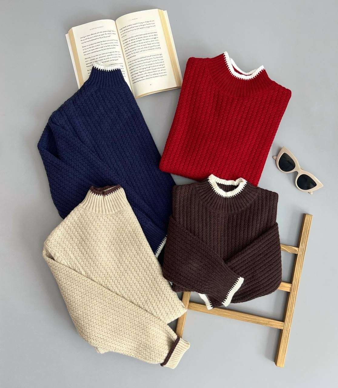 پلیور بافت یقه سه سانت کد 2949