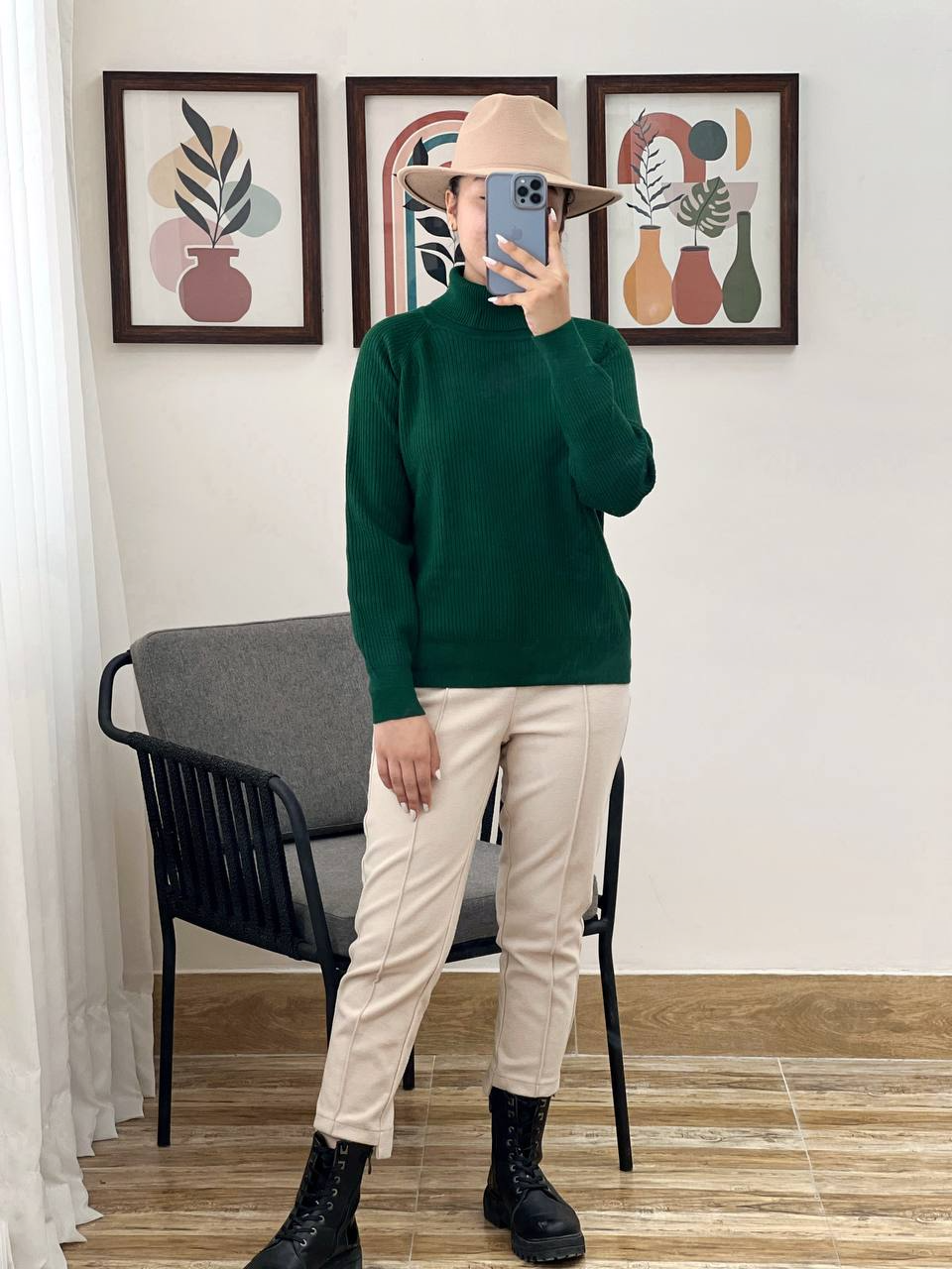 پلیور بافت یقه اسکی کد 2950