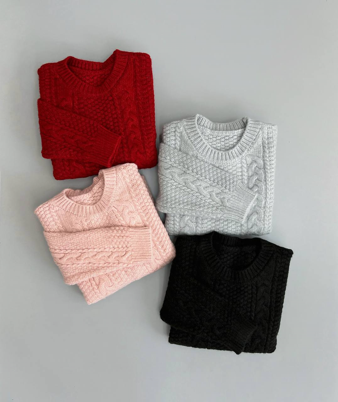 پلیور بافت زنجیری یقه گرد کد 2953