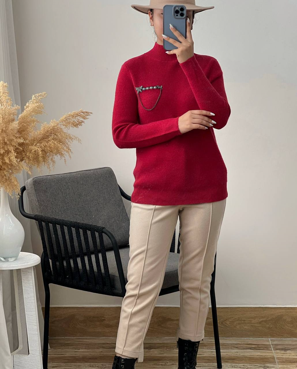 پلیور بافت مروارید کد 2954