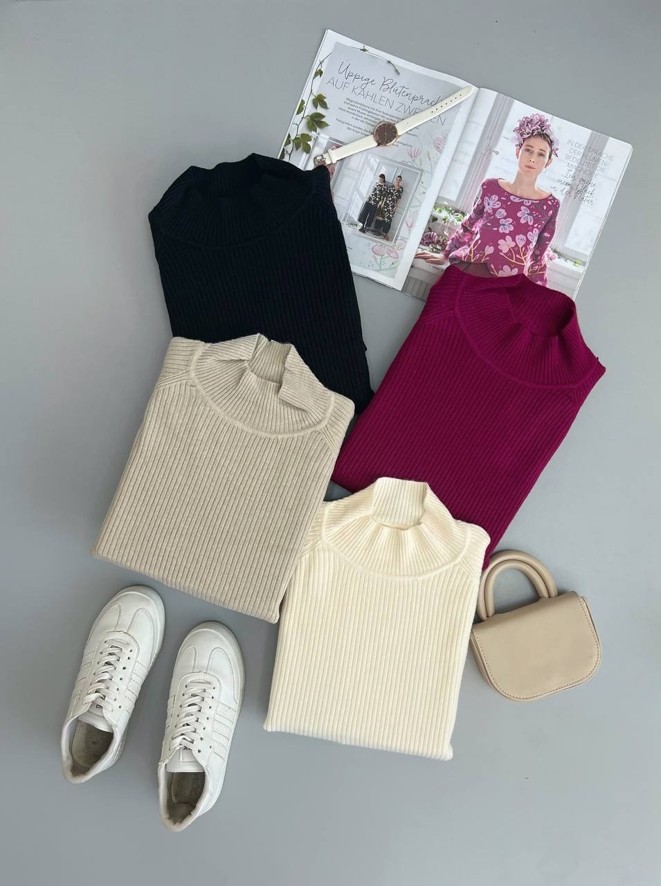 پلیور بافت یقه گرد 4 رنگ کد 2955