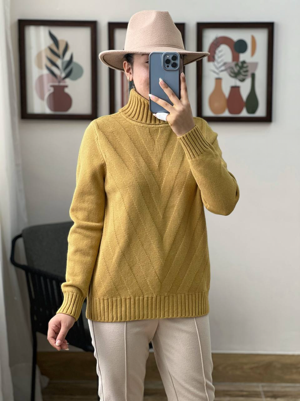 پلیور بافت یقه اسکی کد 2960