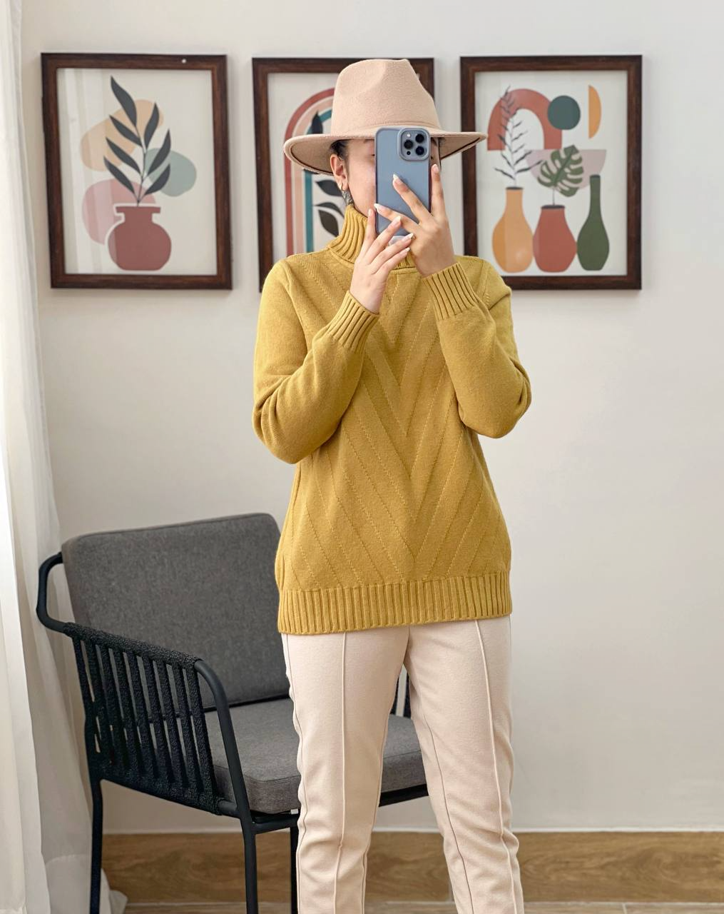 پلیور بافت یقه اسکی کد 2960