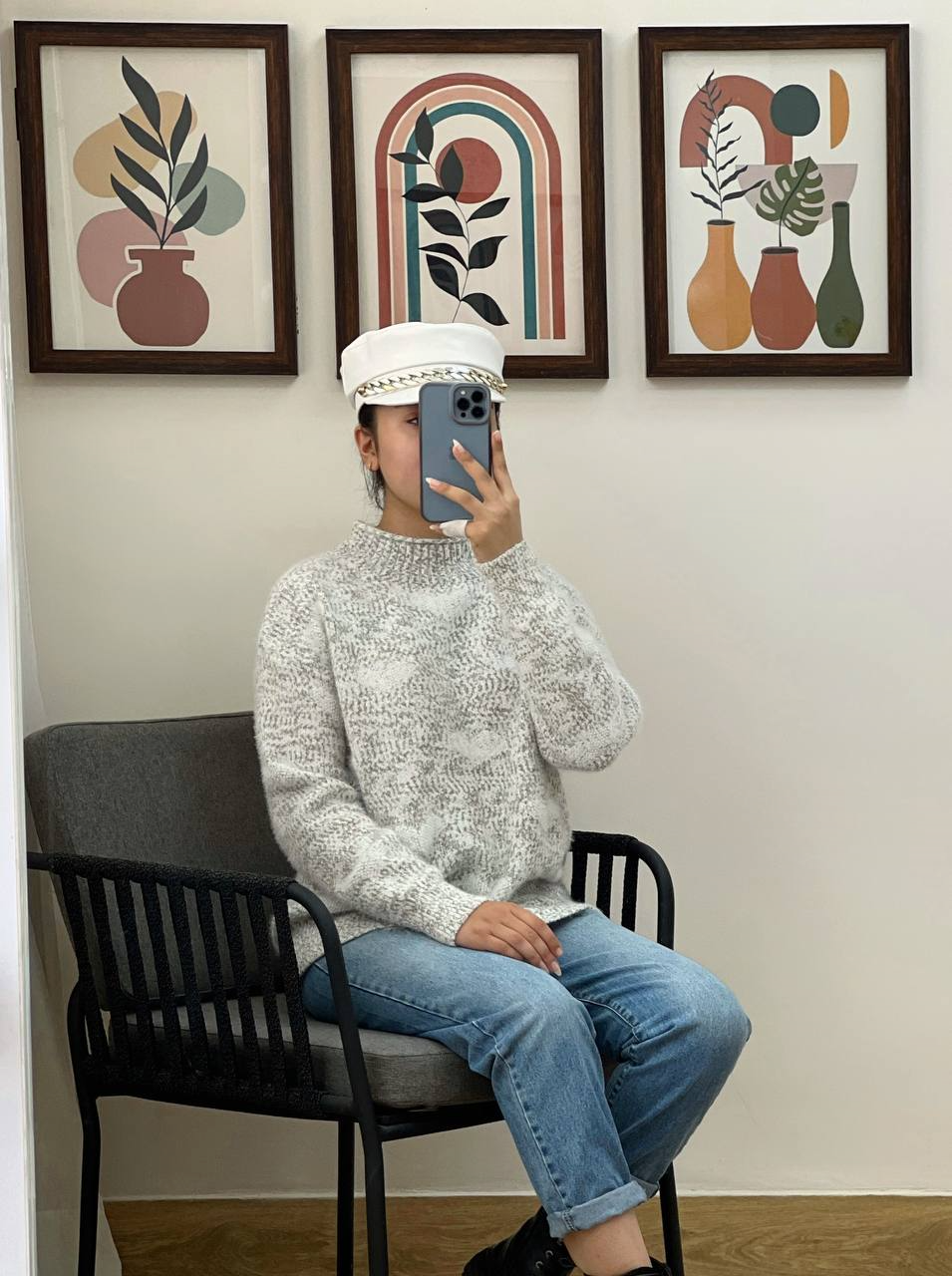 پلیور بافت قلب دار کد 2964