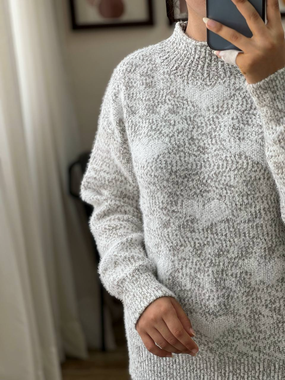 پلیور بافت قلب دار کد 2964