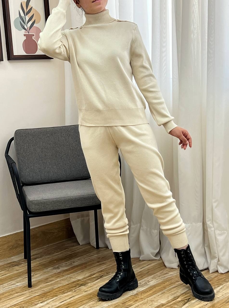 ست پلیور و شلوار بافت کد 2971