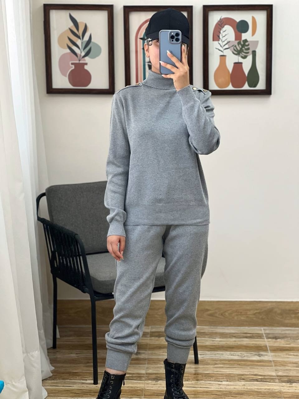 ست پلیور و شلوار بافت کد 2971