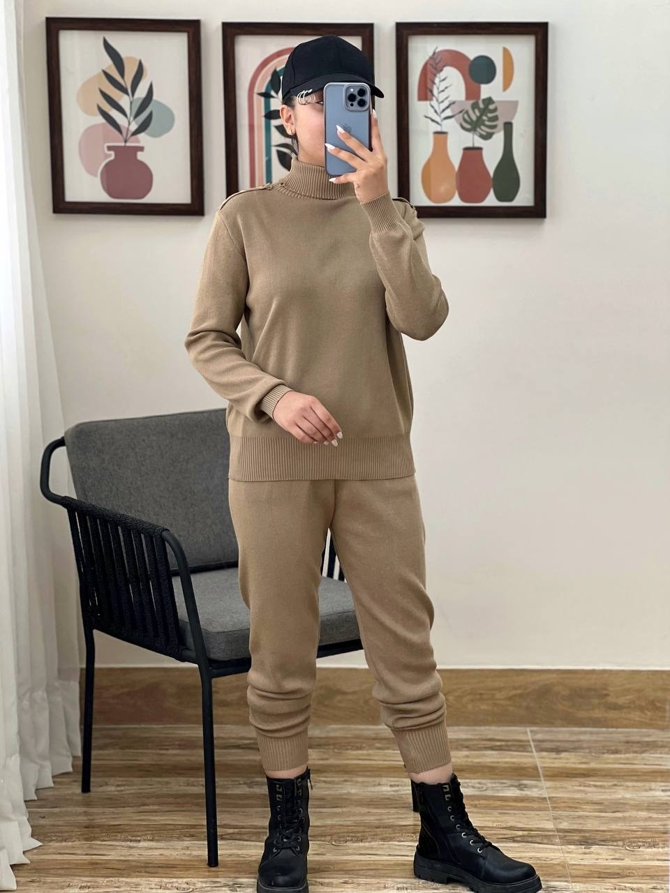 ست پلیور و شلوار بافت کد 2971