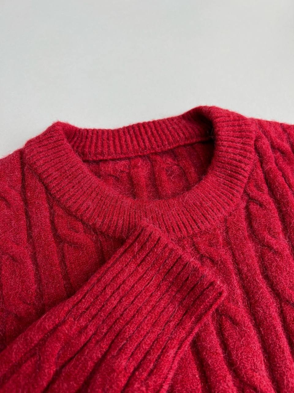 پلیور بافت زنجیری یقه گرد کد 2970