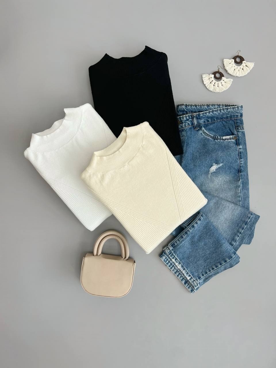 پلیور بافت آستین مچی 2 کد 2977