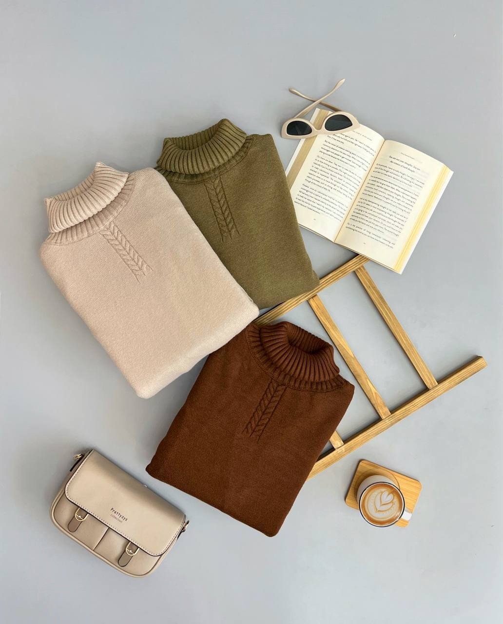 پلیور بافت یقه اسکی آستر مخمل دار کد 2978