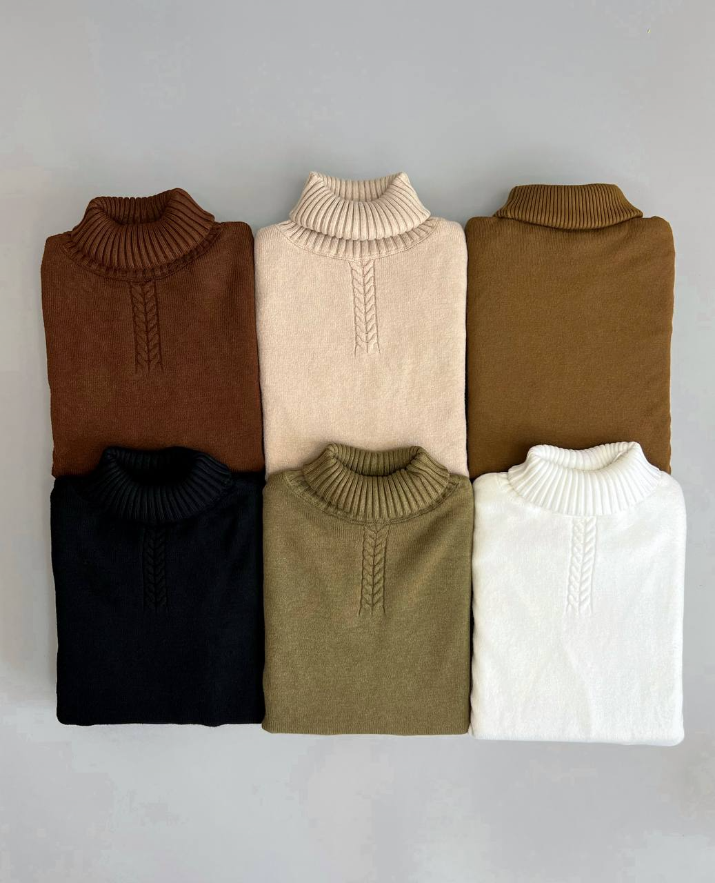 پلیور بافت یقه اسکی آستر مخمل دار کد 2978