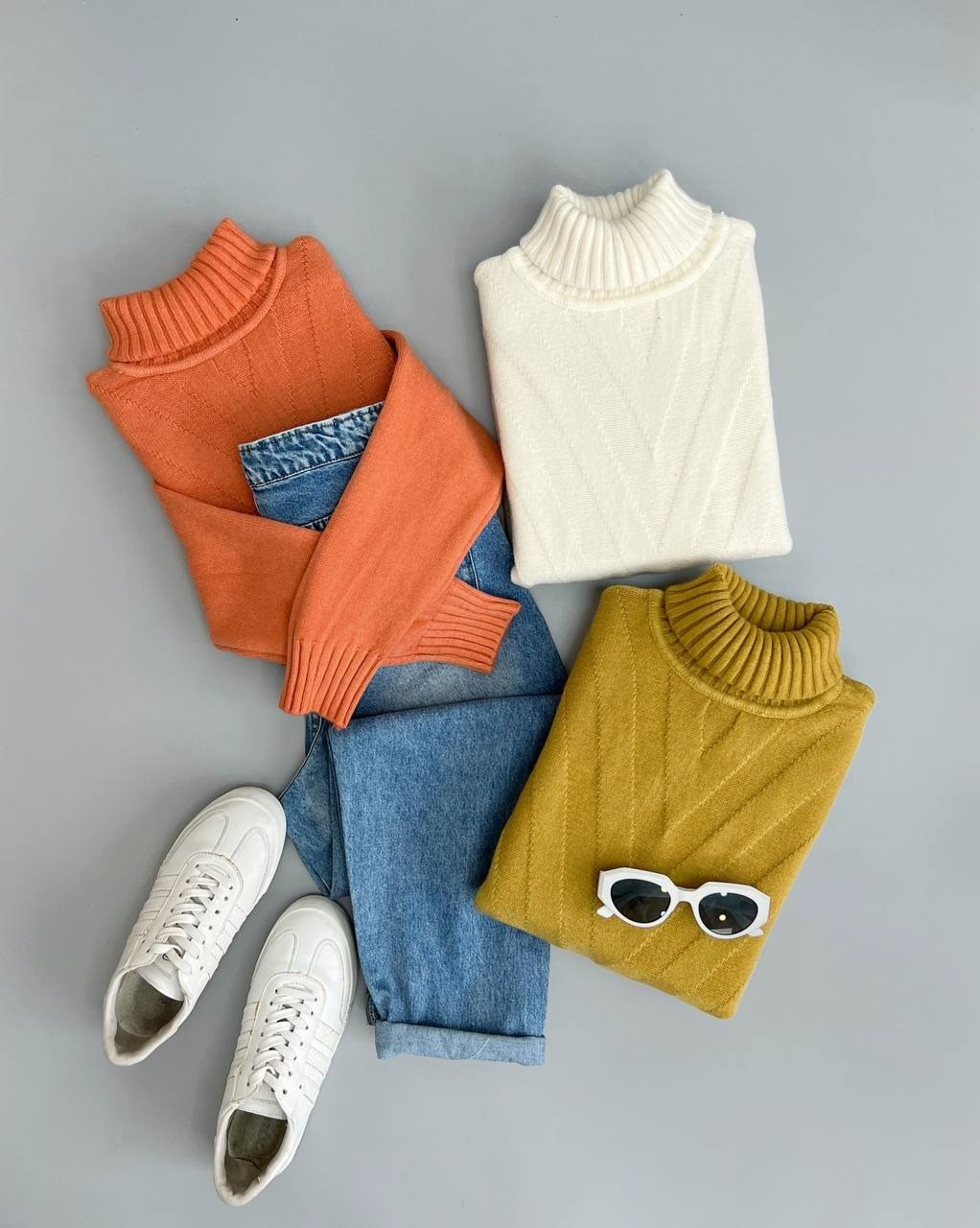 پلیور بافت یقه اسکی کد 2982