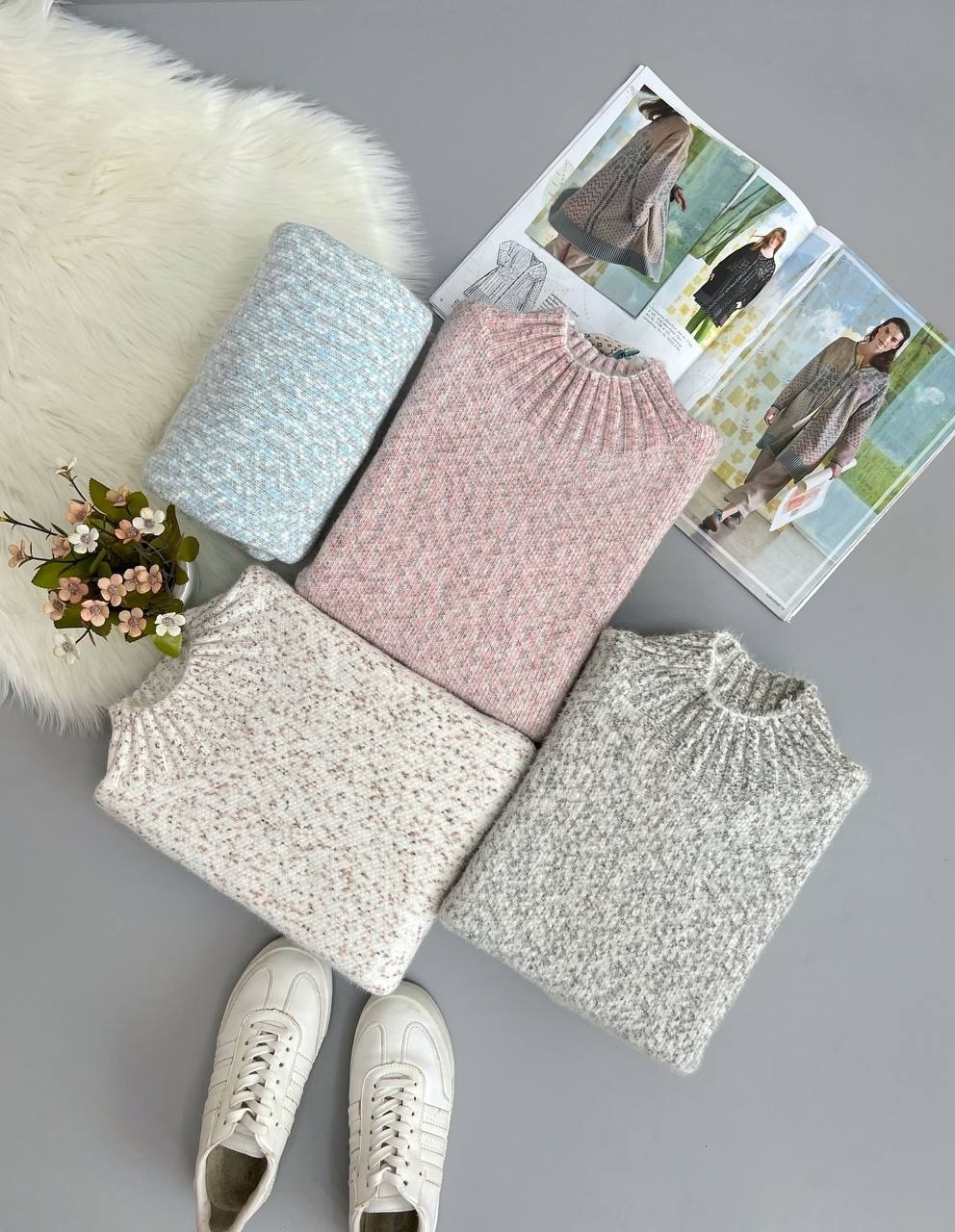 پلیور بافت مخمل گرم بالا کد 2984