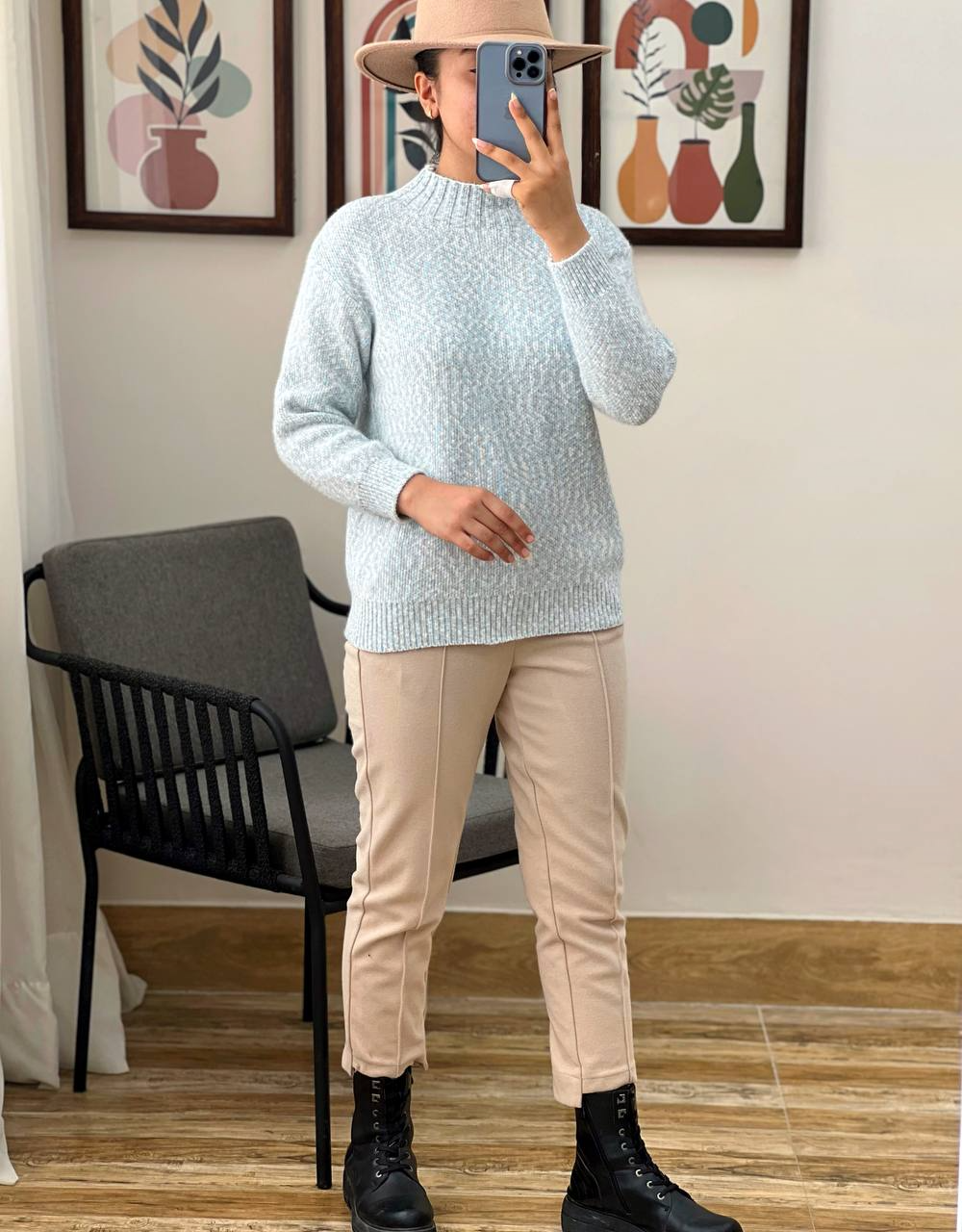 پلیور بافت مخمل گرم بالا کد 2984