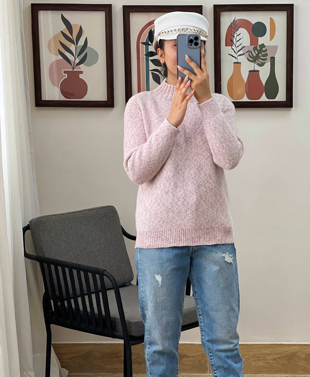 پلیور بافت مخمل گرم بالا کد 2984