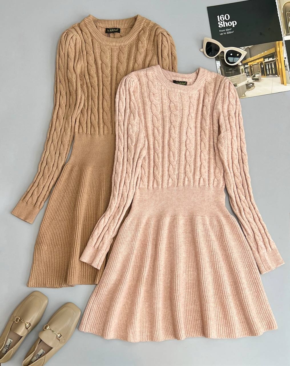 پیراهن بافت زنجیری از برند MARINA کد2985